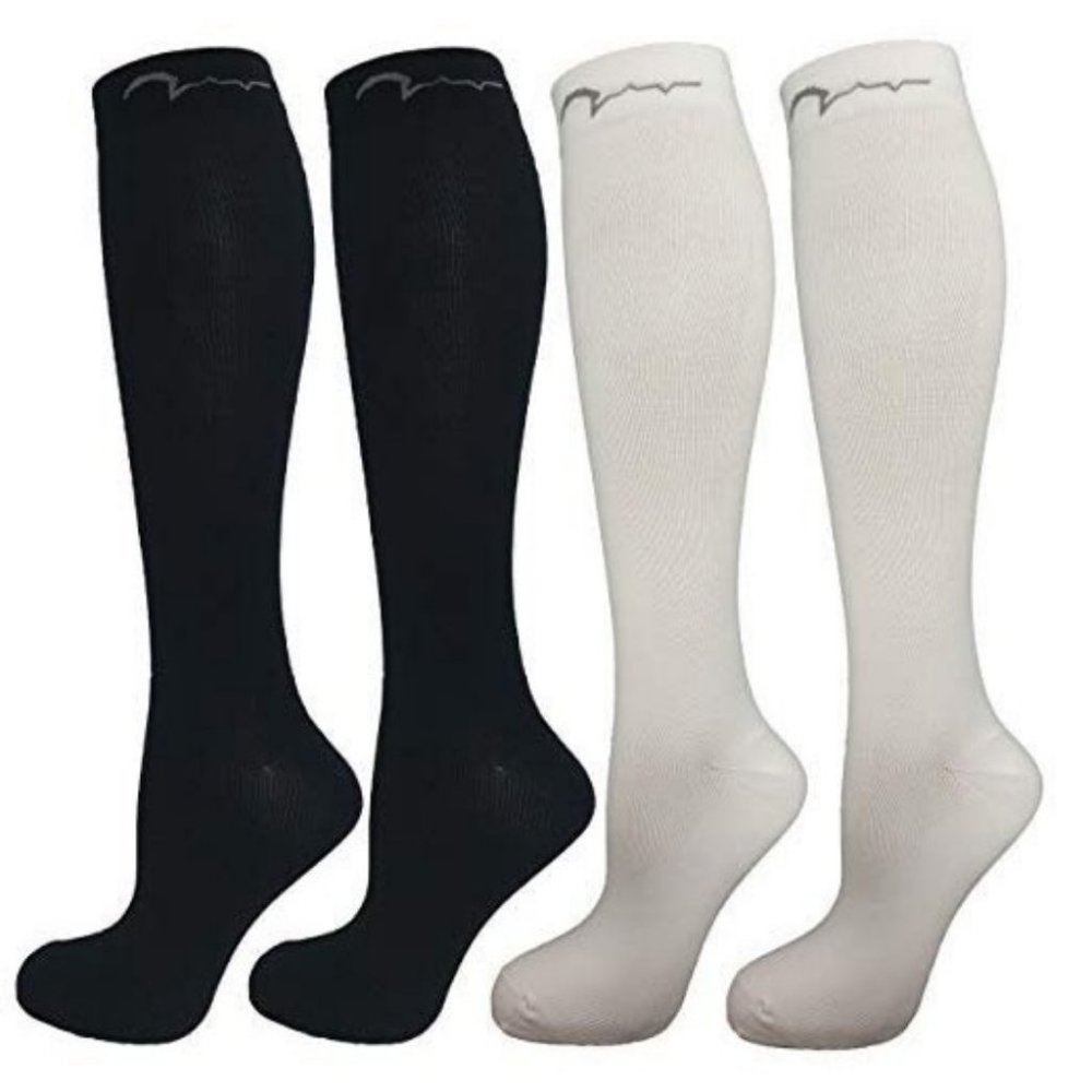 4 Pair (2 Black & 2 White) Extra Soft Large/X-Larg